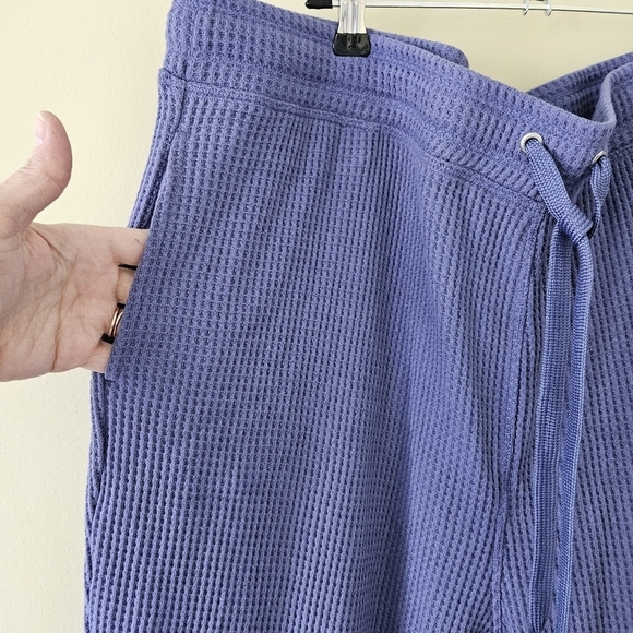 Calvin Klein Performance Plus blue waffle knit thermal activte lounge pants 2X - Picture 6 of 16